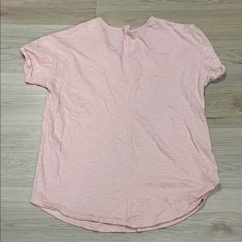 Universal Thread Light Pink Buttoned Short Sleeve Tee - Picture 3 of 6